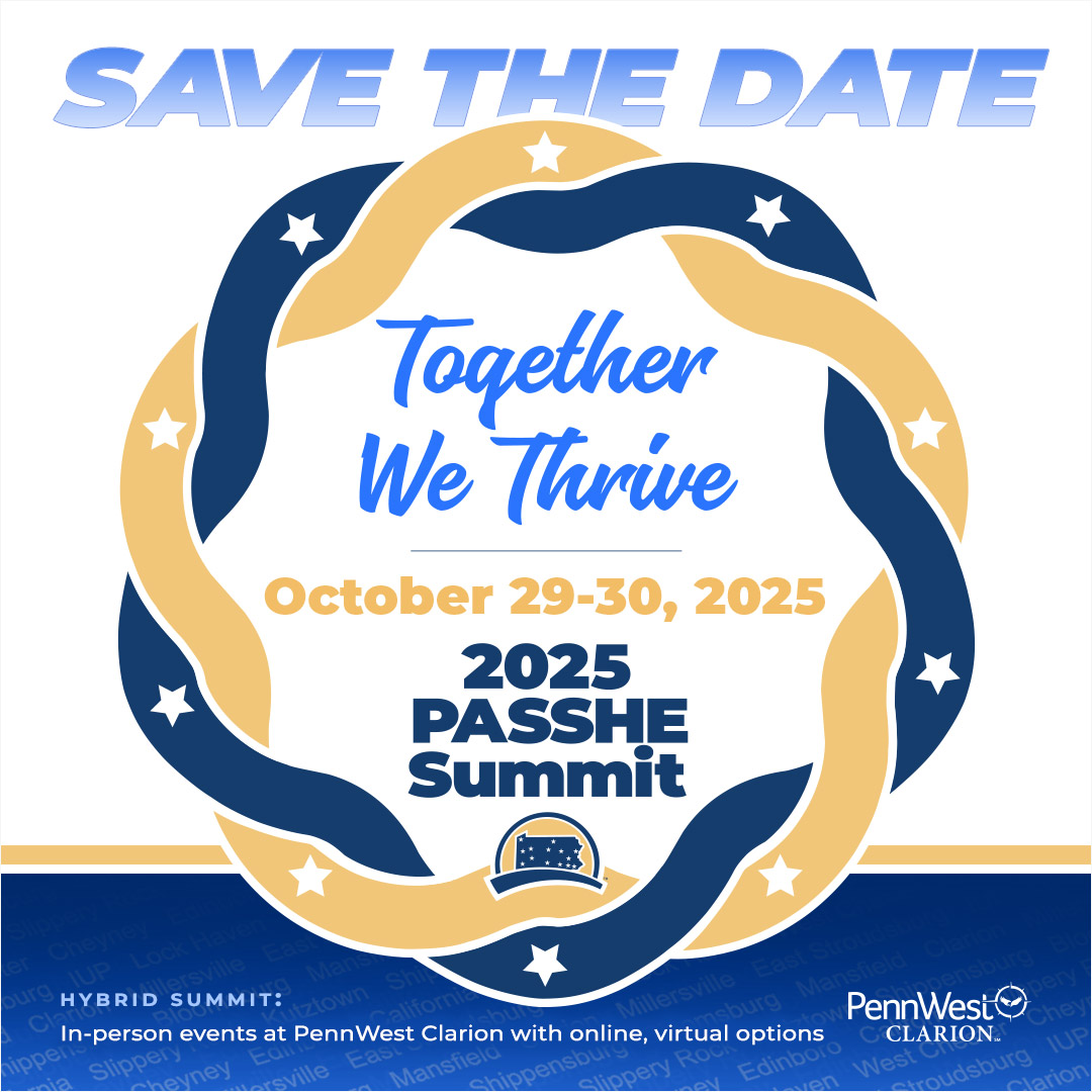 2025 PASSHE Summit Save the Date banner graphic
