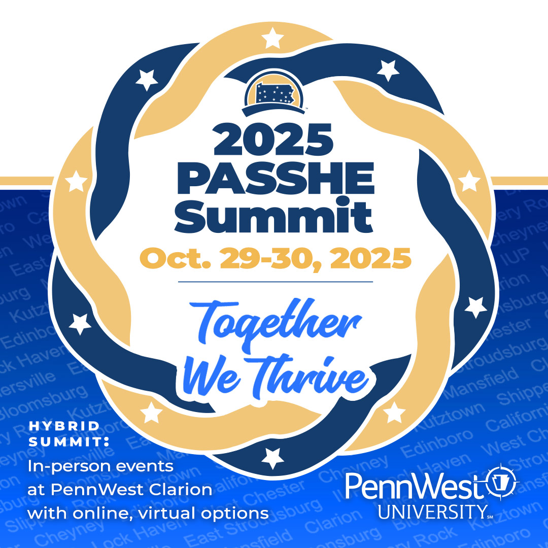 2025 PASSHE Summit social media square banner graphic