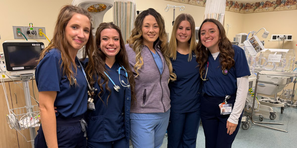 Dr. Randilyn Lewis with PennWest nursing students